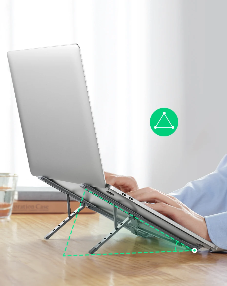 UGREEN Laptop Stand For Macbook Air Pro Foldable Aluminum Vertical Notebook Stand Laptop Support Macbook Pro Tablet Phone Stand