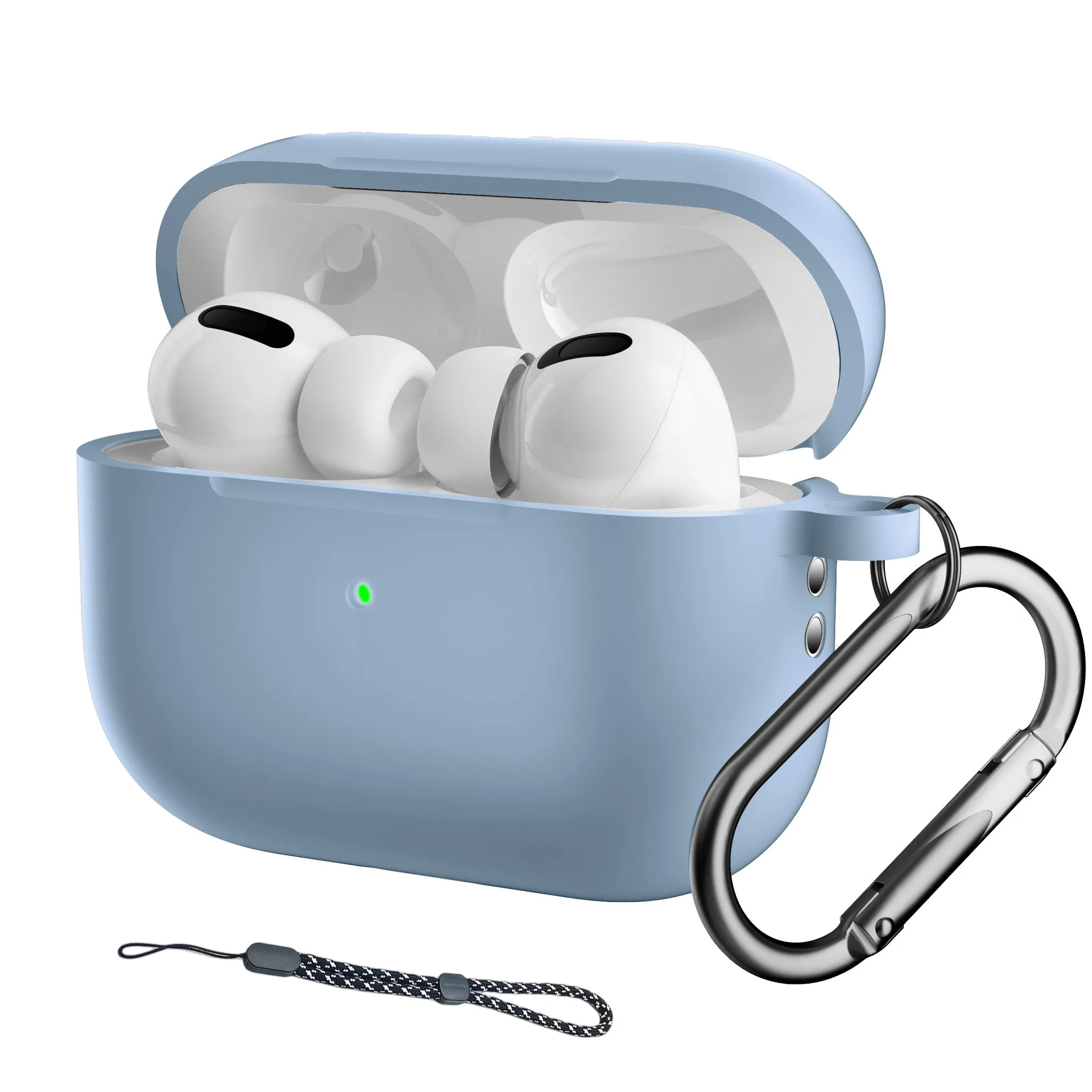 כיסוי סיליקון לאיירפודס 2 - AirPods Pro 2 Case with Keychain/Hand Strap