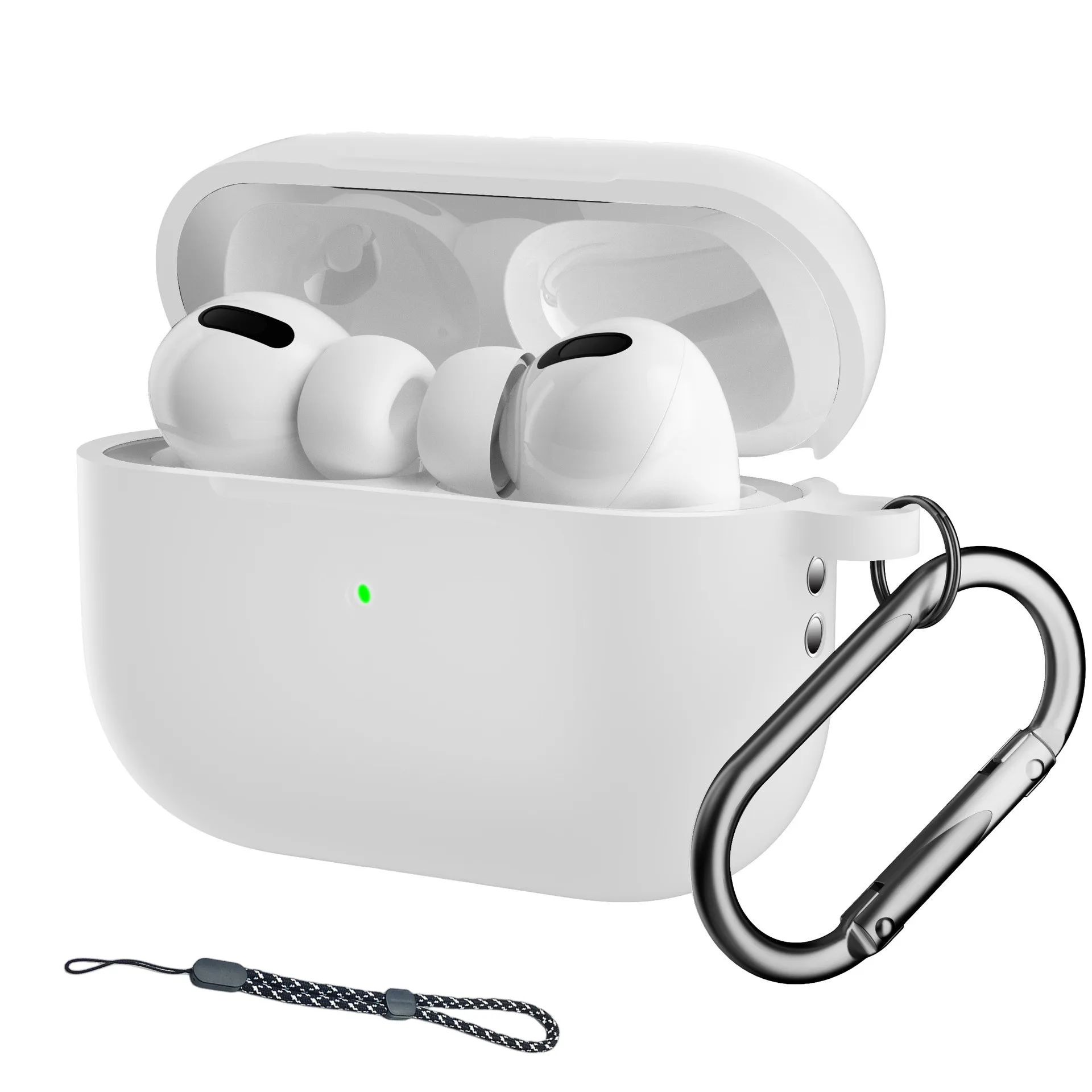 כיסוי סיליקון לאיירפודס 2 - AirPods Pro 2 Case with Keychain/Hand Strap