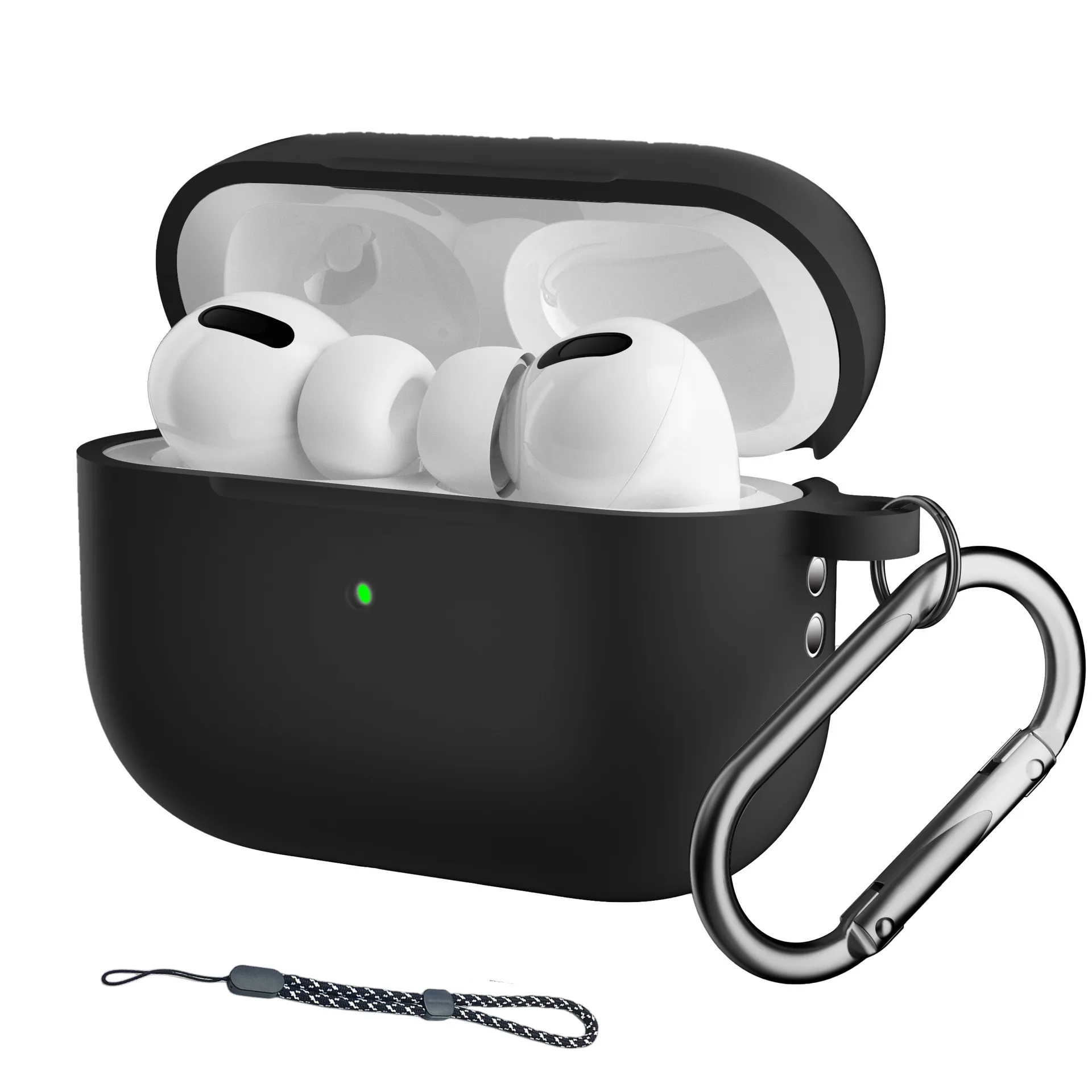 כיסוי סיליקון לאיירפודס 2 - AirPods Pro 2 Case with Keychain/Hand Strap